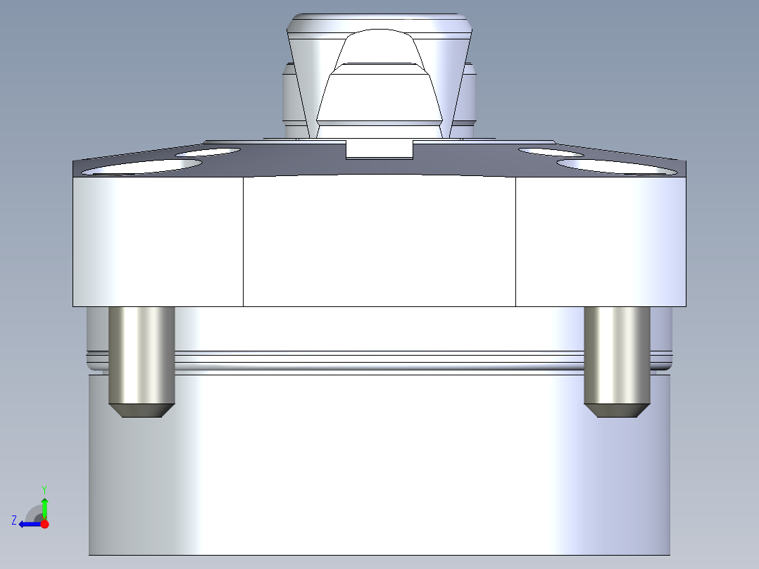 KOSMEKSFH3180-G多系列多零件图纸模型右视图