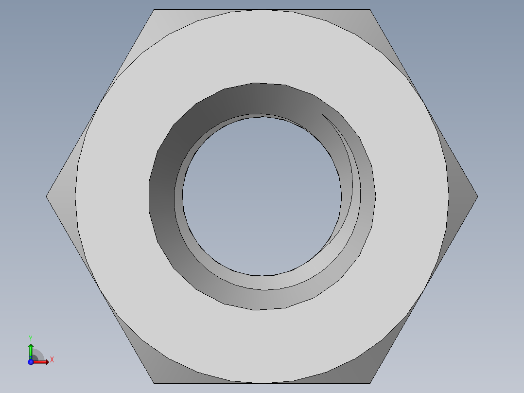 DIN 934 螺母-M3 Nut.SLDPRT前视图