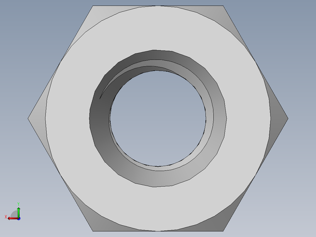 DIN 934 螺母-M3 Nut.SLDPRT后视图