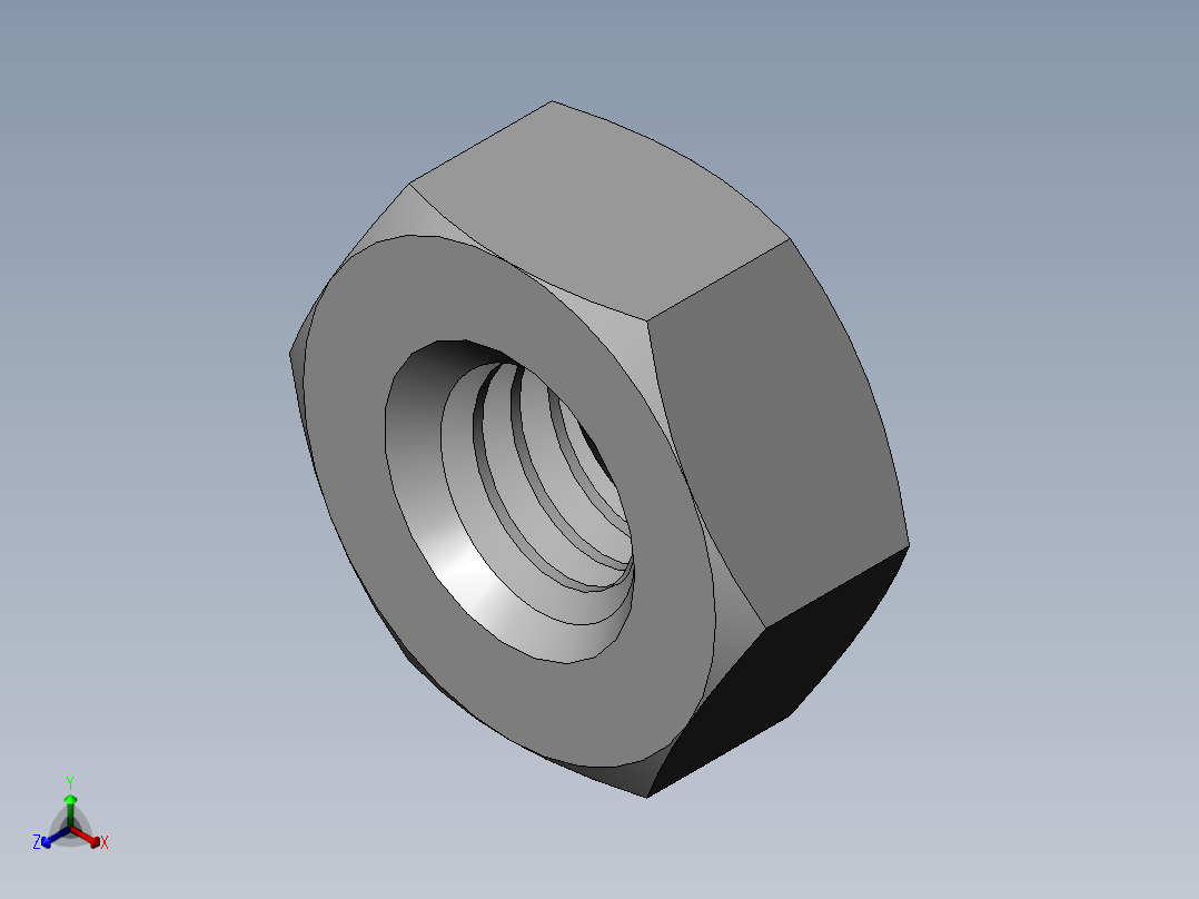 DIN 934 螺母-M3 Nut.SLDPRT正等轴测图
