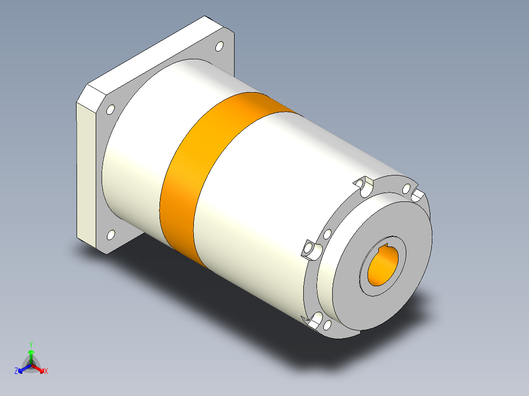 直齿孔PLE160-L3 35-114.3-200-M12.stp正等轴测图