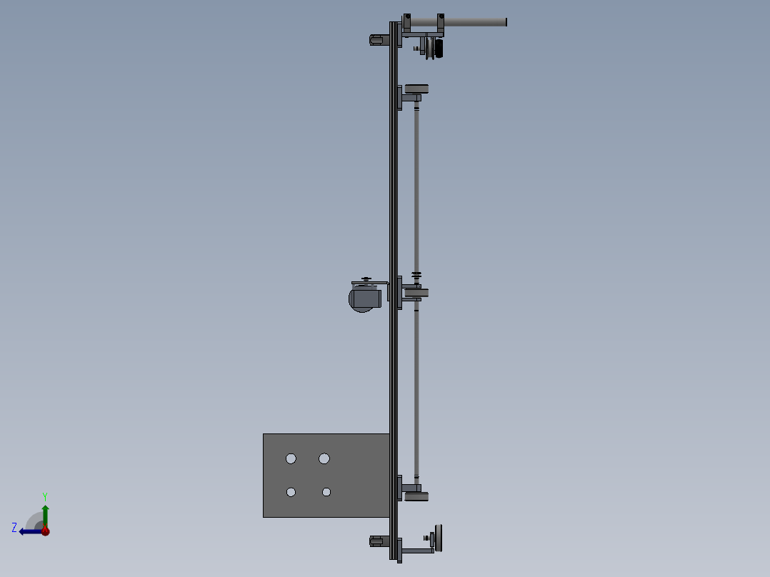 钢构复合板打胶机右视图