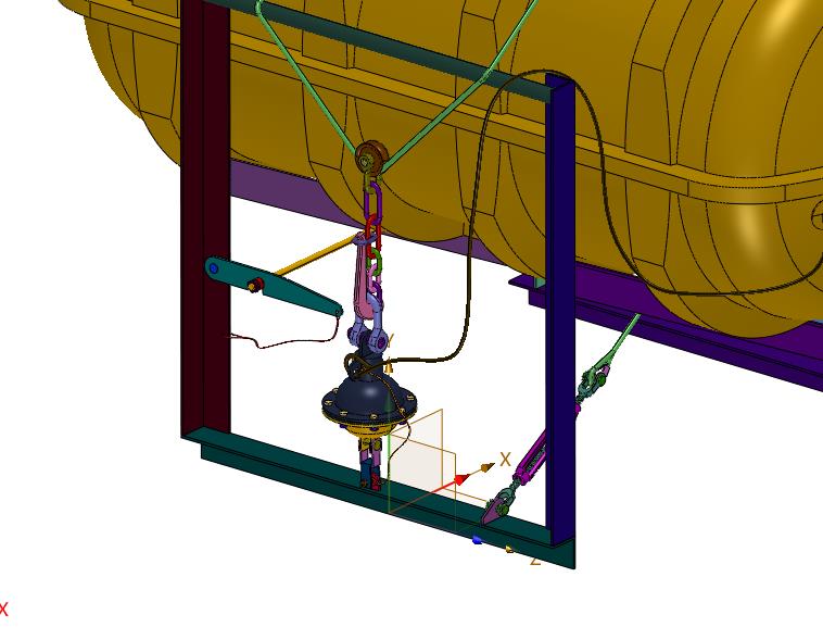 气胀式固定筏架