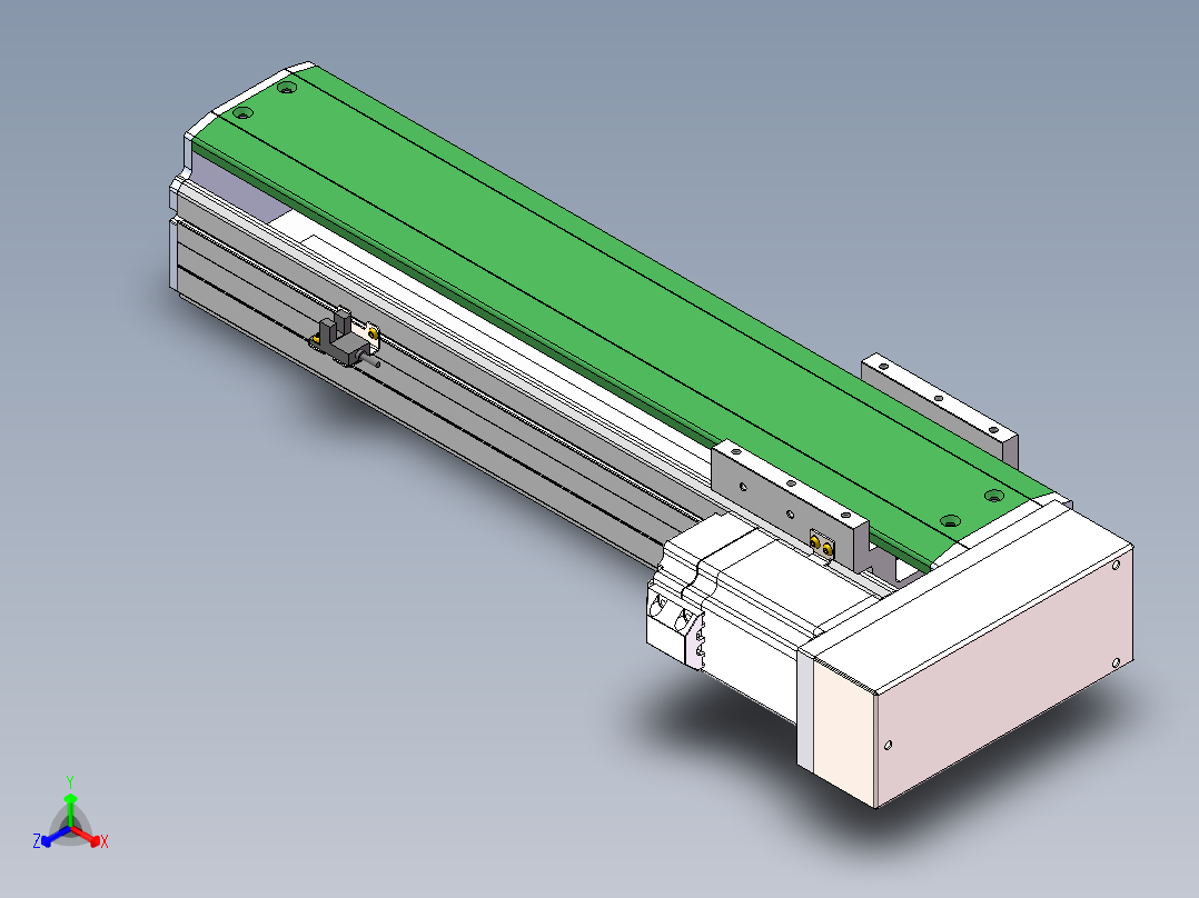 MTH丝杆半封闭模组MT100BS-BR-60正等轴测图