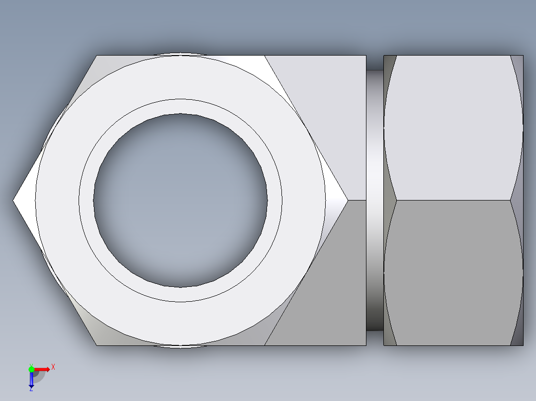 卡套式工业通用硬管接头EO_Adjustable_locknut_run_tee_LEE35ZLMORCF俯视图