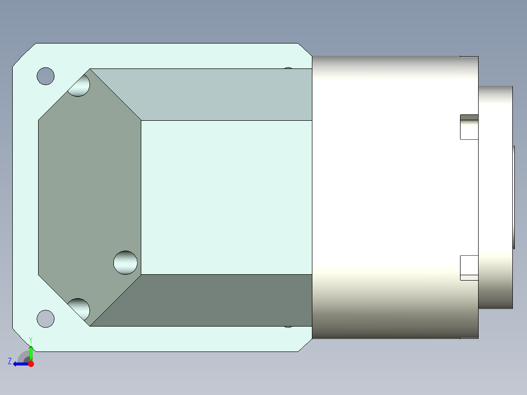 直齿孔ZPLE160-L1 35-114.3-200-M12.stp右视图
