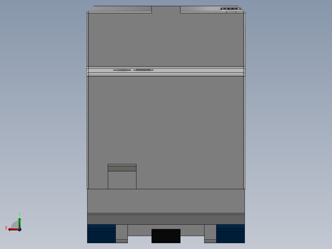 插座DIN导轨后视图
