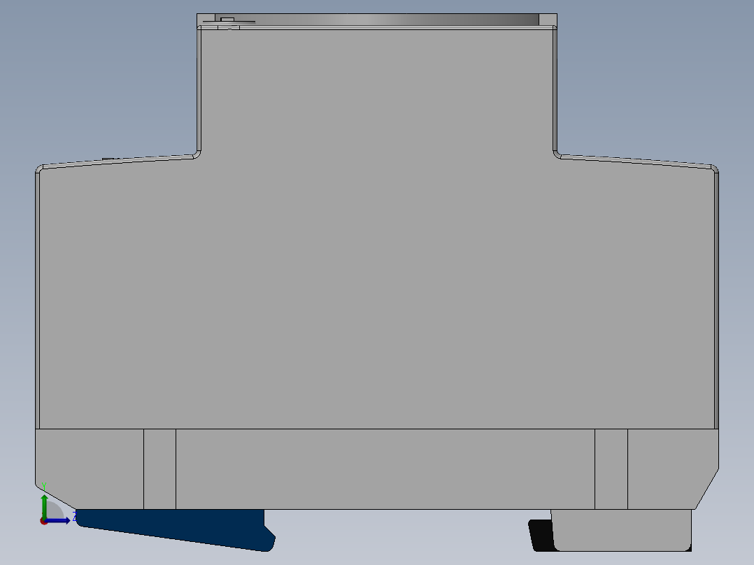 插座DIN导轨左视图