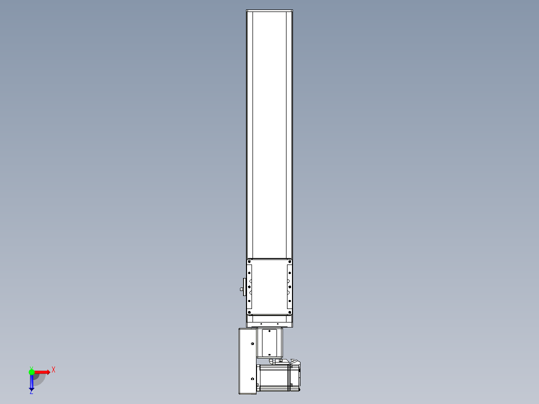 同步带全封闭直线模组TPA-HCB-105D-90-L500-ML-C-P20-N3俯视图