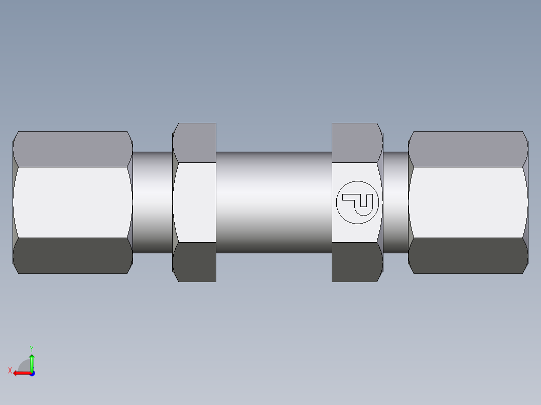 卡套式工业通用硬管接头EO_Bulkhead_union_SV06SCF后视图