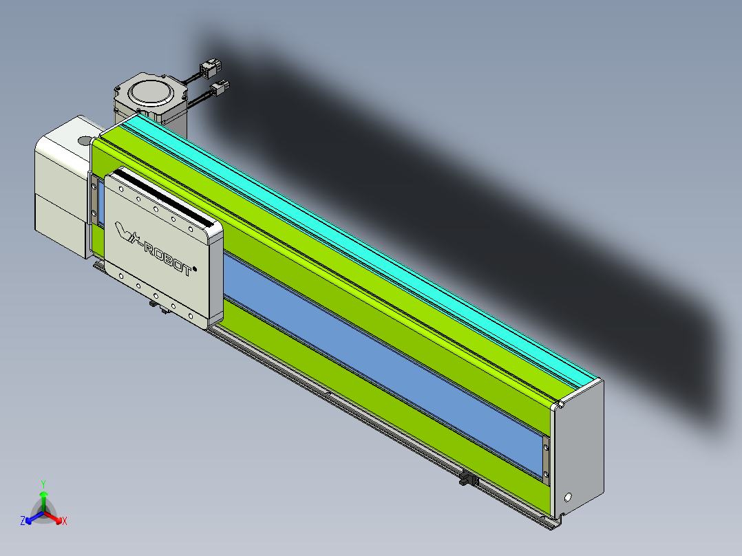 威洛博VBC同步带传动一无尘环境VBC17-L45-S500-BLD-ZP75-C3正等轴测图