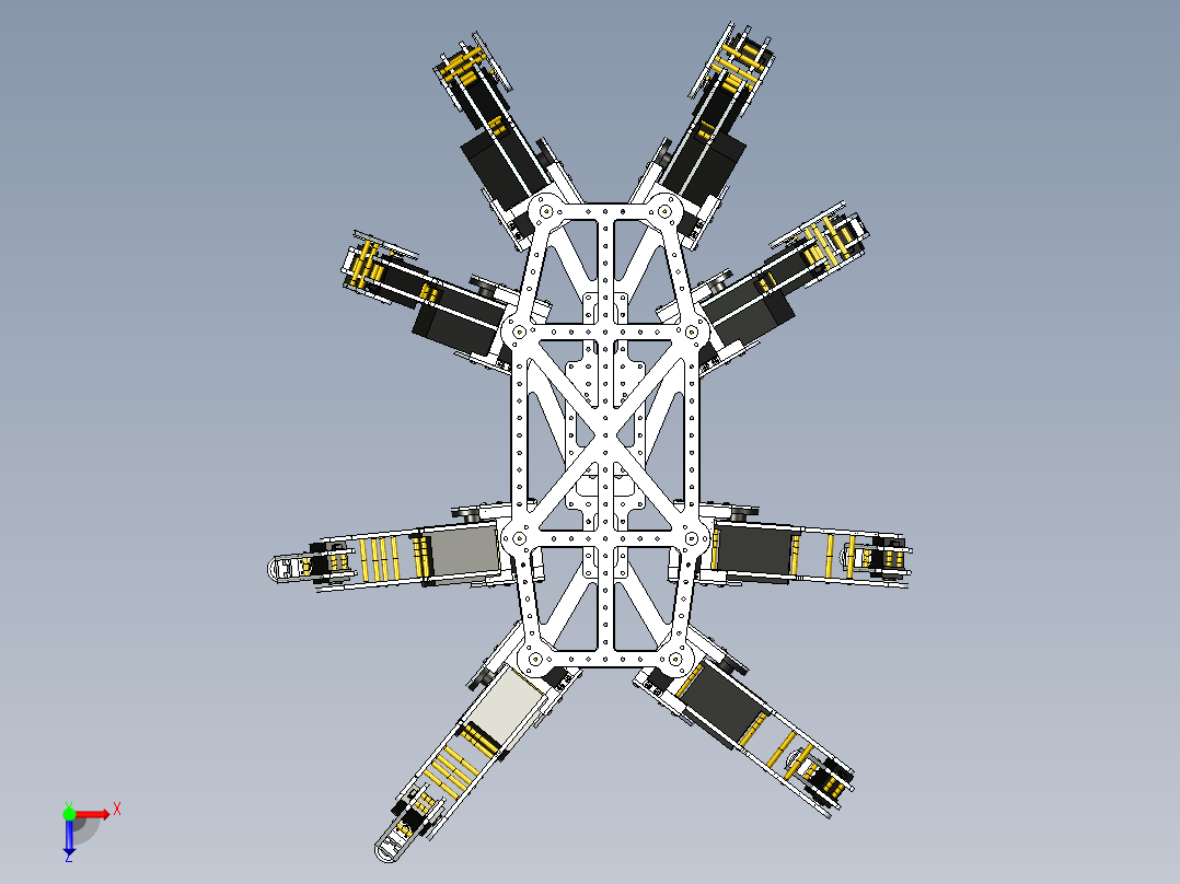 机械爪设计俯视图