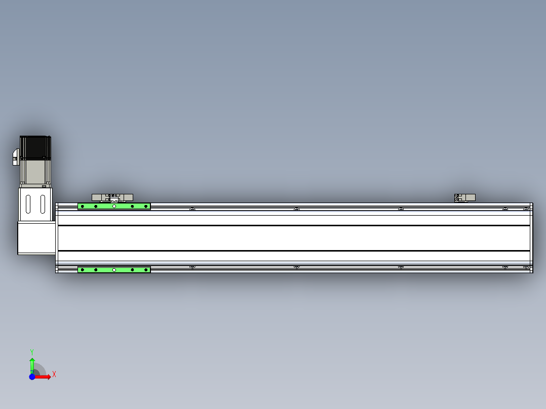 同步带滑台-半封闭B13-L90-S650-R-P40-D3前视图