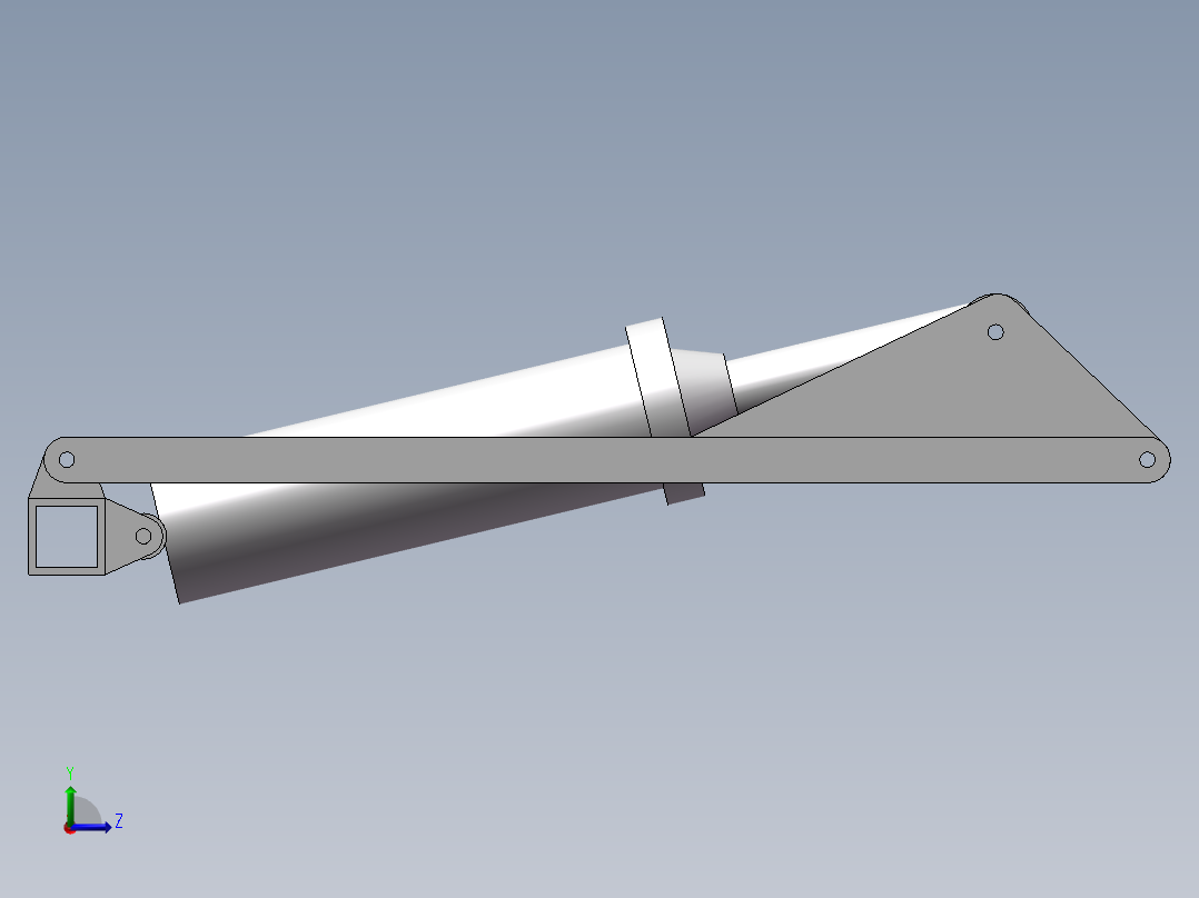 油缸连杆机构模型与仿真左视图