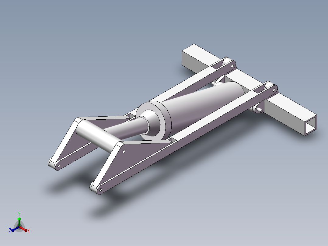油缸连杆机构模型与仿真正等轴测图