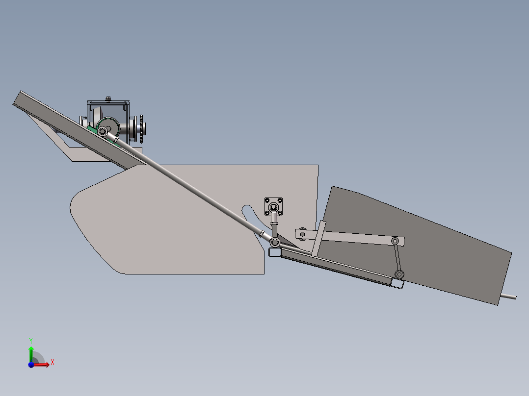 土豆收获机三维SolidWorks前视图