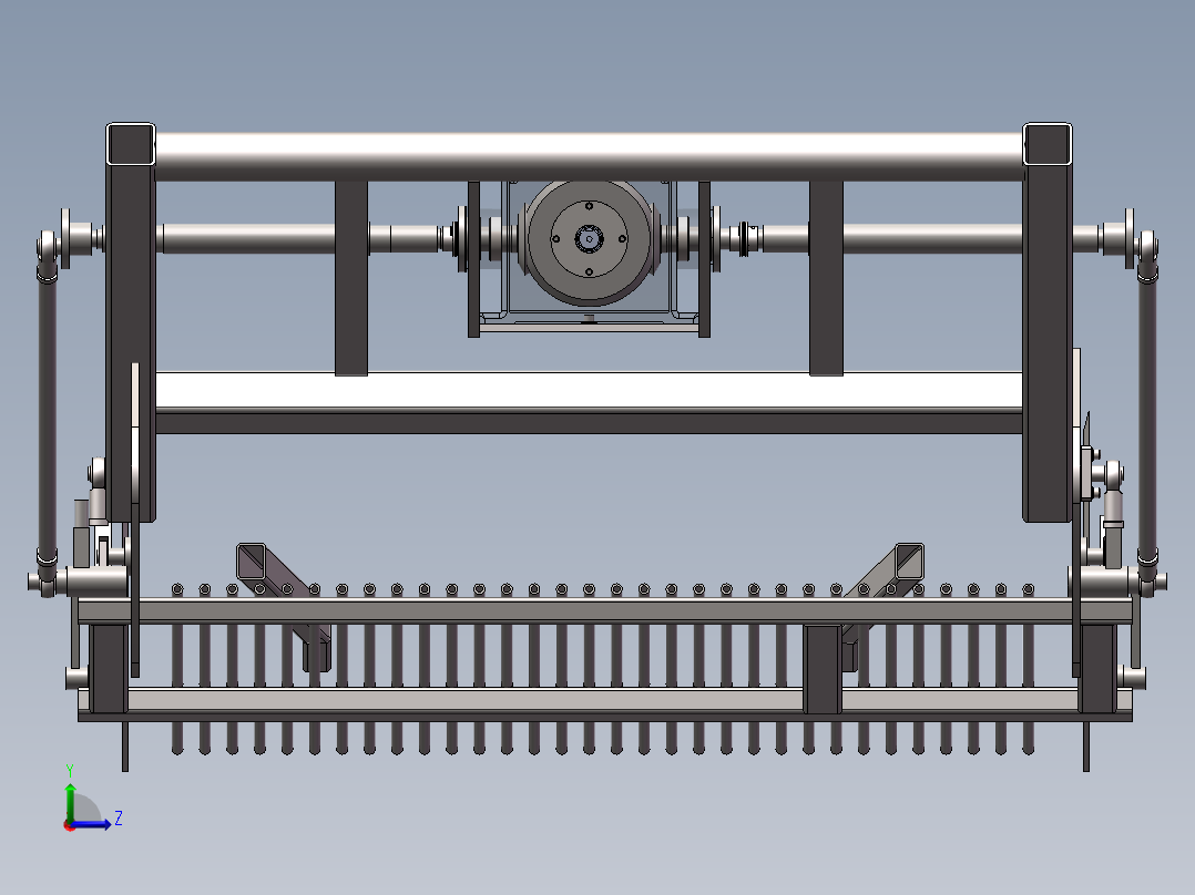 土豆收获机三维SolidWorks左视图
