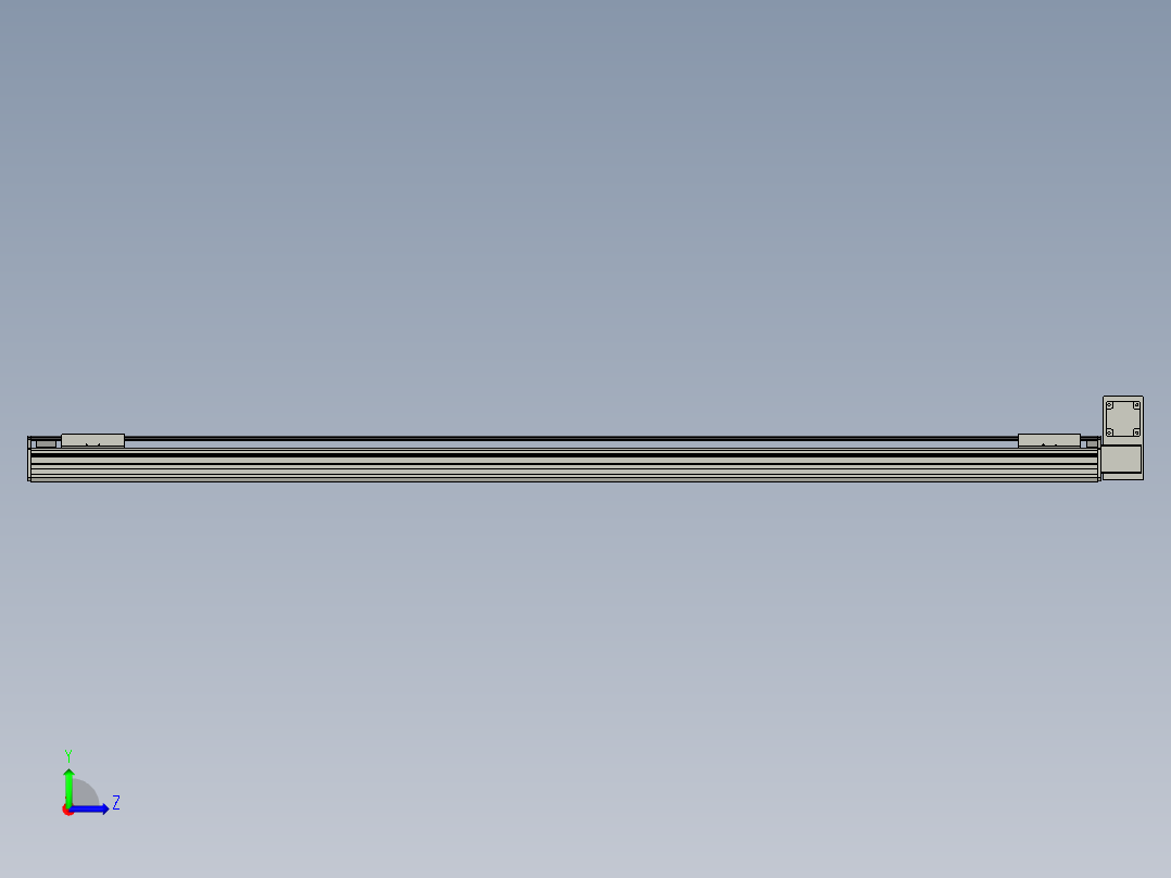 直线模组WG-LHB12-S1650-RU设计图纸左视图