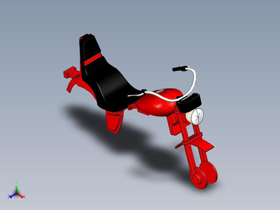 摩托车7正等轴测图