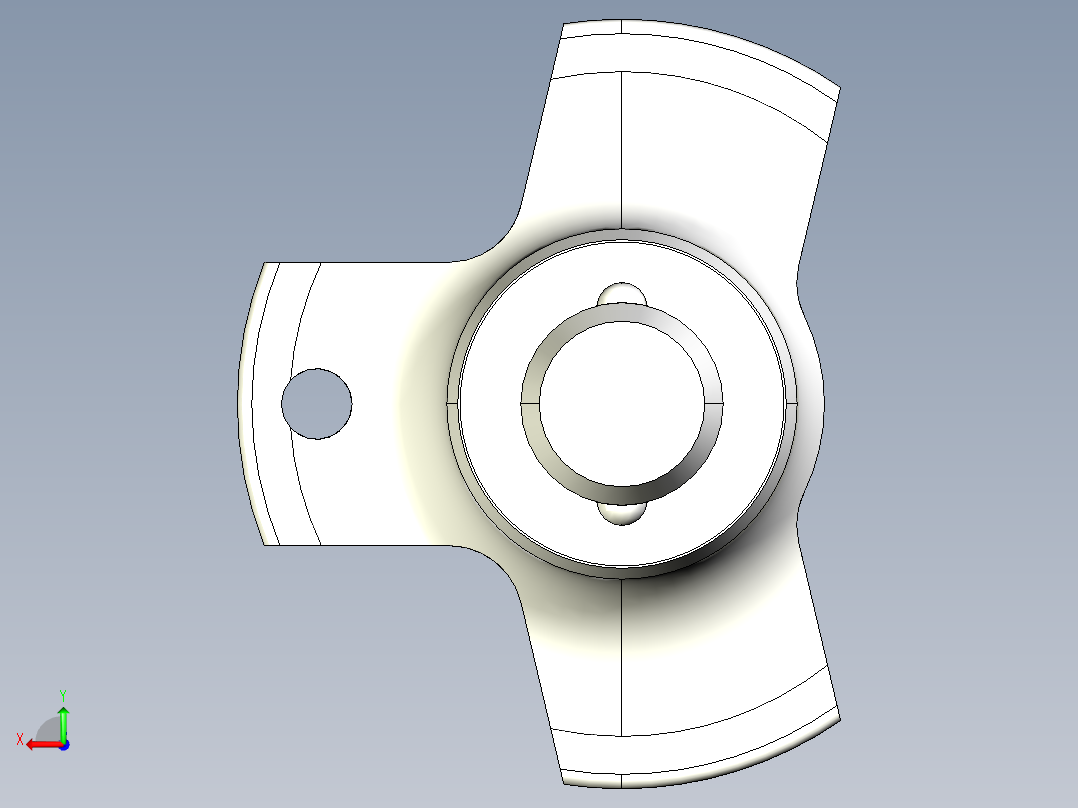 定位扣件2240-3D多系列多零件图纸模型后视图