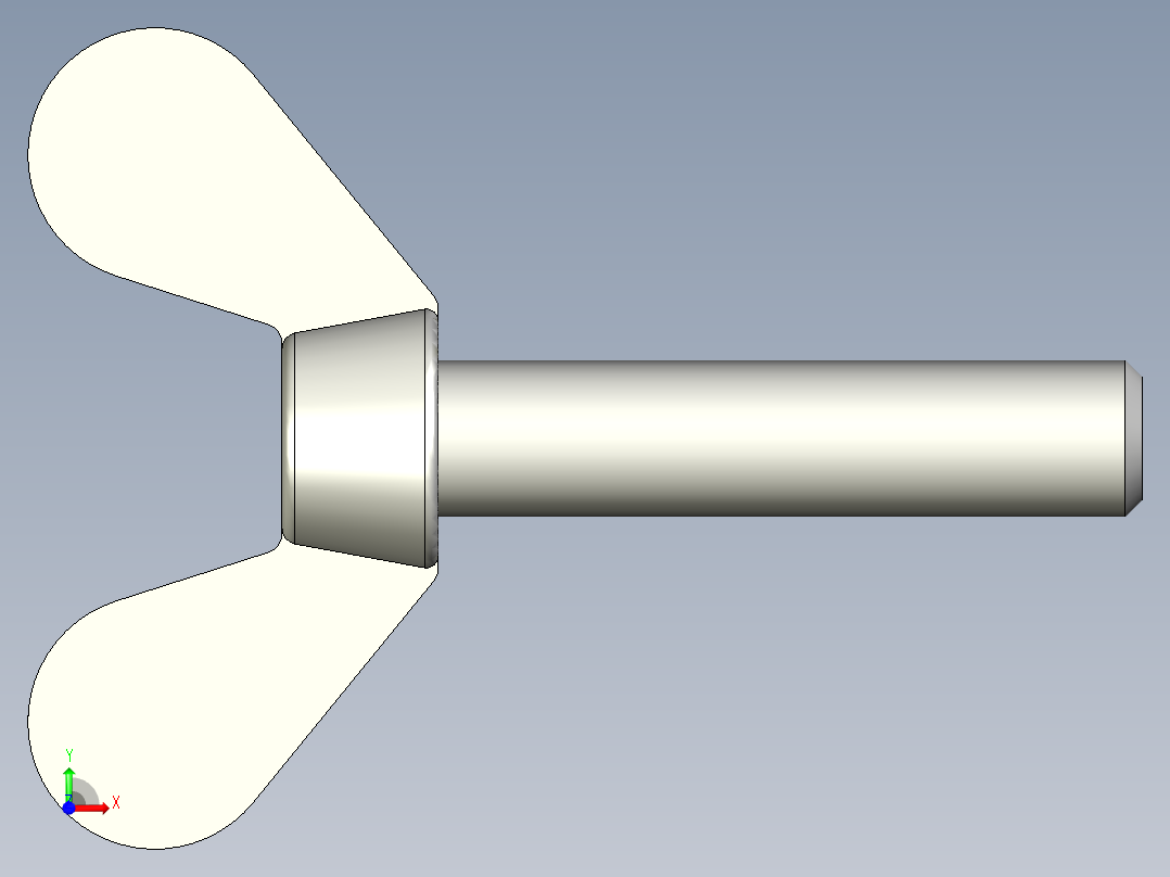 带耳螺钉-DIN_316_Wing_screws_4x0.7x18-15.9-7_20_1.9_10.5_4.stp前视图