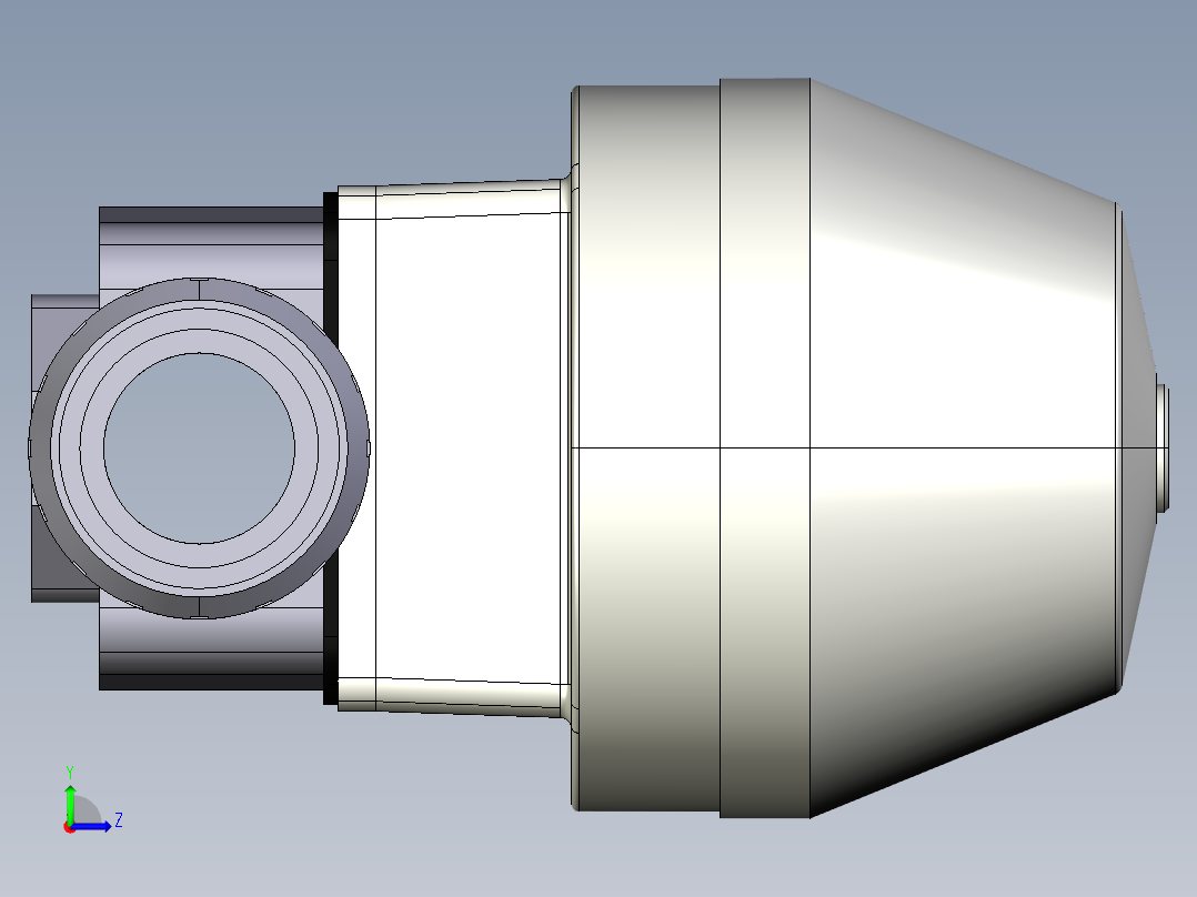 3DKMUIVCP NC 气动隔膜阀，常闭，女性联盟结束，公制系列PVC-U左视图