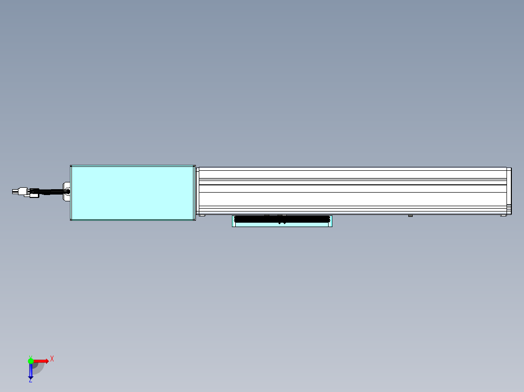 威洛博VBC同步带传动一无尘环境VBC14-L45-S200-BR-ZP75-C3俯视图