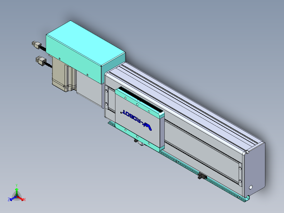 威洛博VBC同步带传动一无尘环境VBC14-L45-S200-BR-ZP75-C3正等轴测图