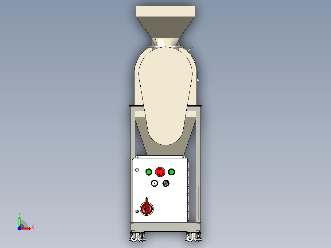 离心筛分机step前视图