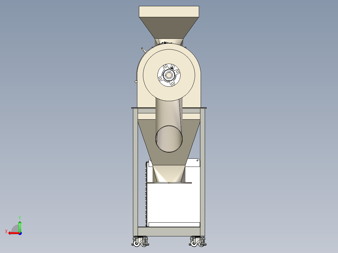 离心筛分机step后视图