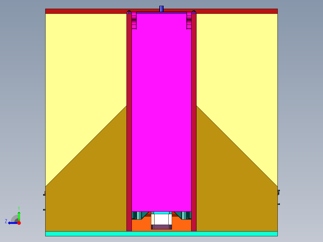 基本型多材料3D打印机右视图