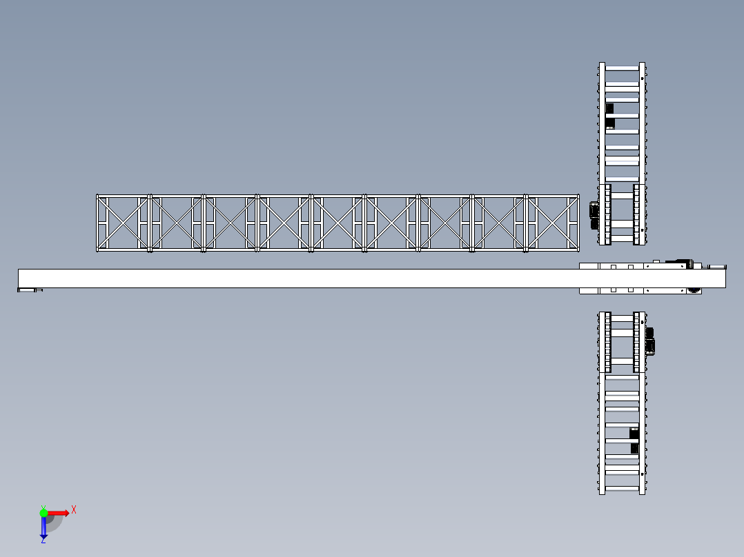 自动仓储系统俯视图