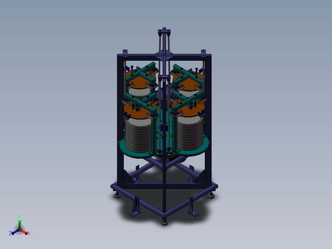 筛选机正等轴测图