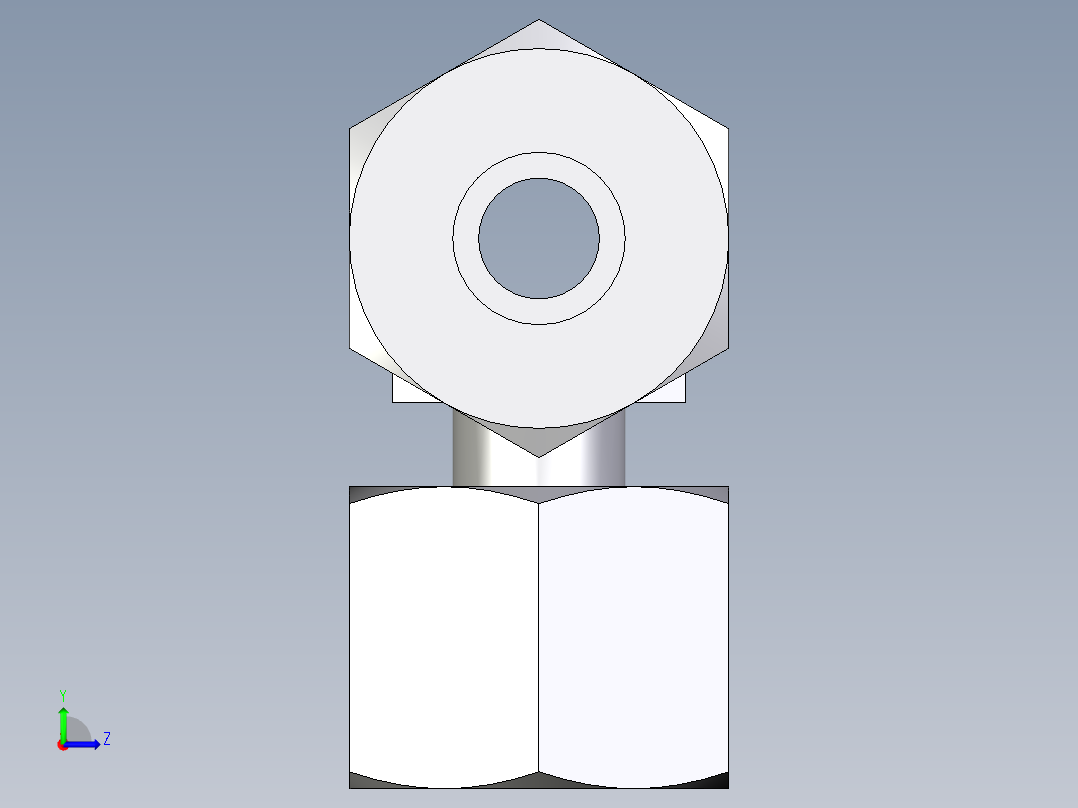 卡套式工业通用硬管接头EO_Standpipe_branch_tee_EVT10S71左视图