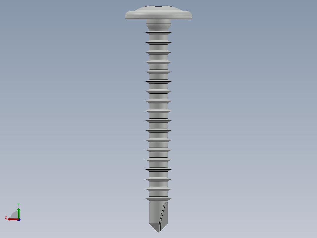 紧固件-Drill-Tip Saucer Screw-01后视图