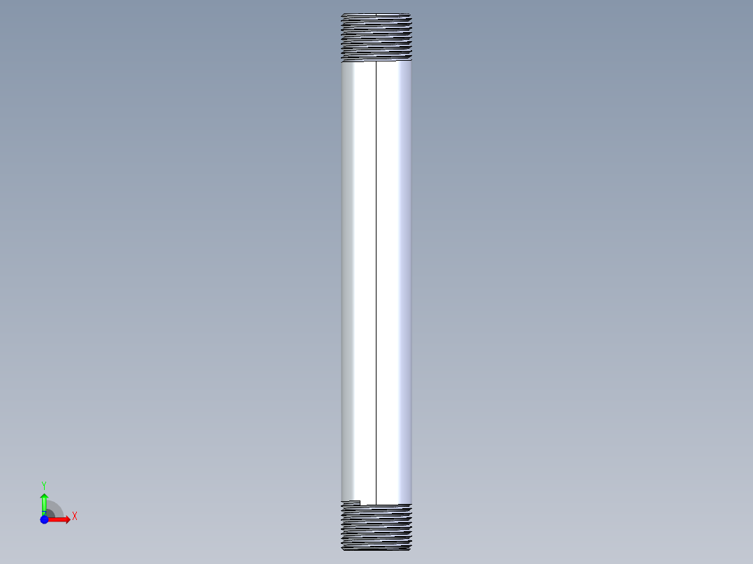 聚氯乙烯配件33-Sch80_Nipple_MPTxMPT_861-140_1in x 10in前视图