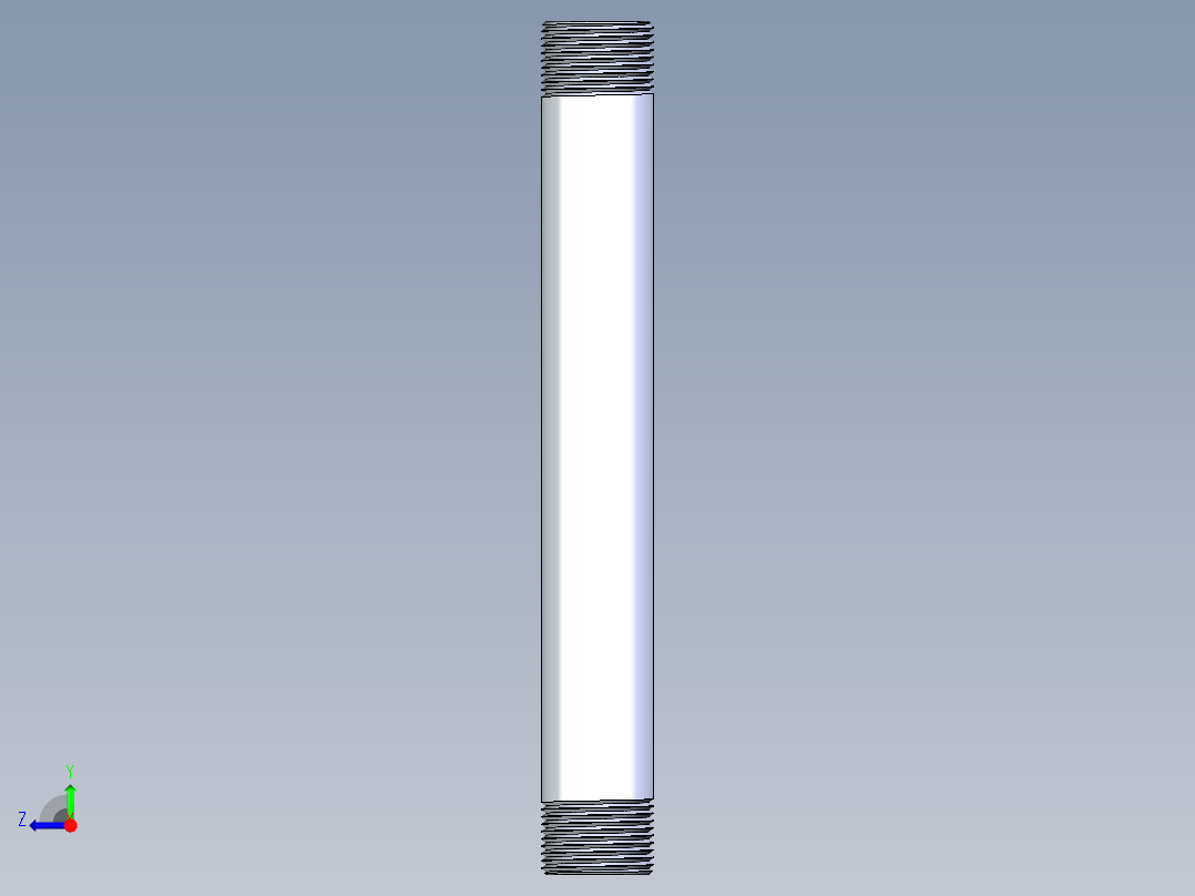 聚氯乙烯配件33-Sch80_Nipple_MPTxMPT_861-140_1in x 10in右视图