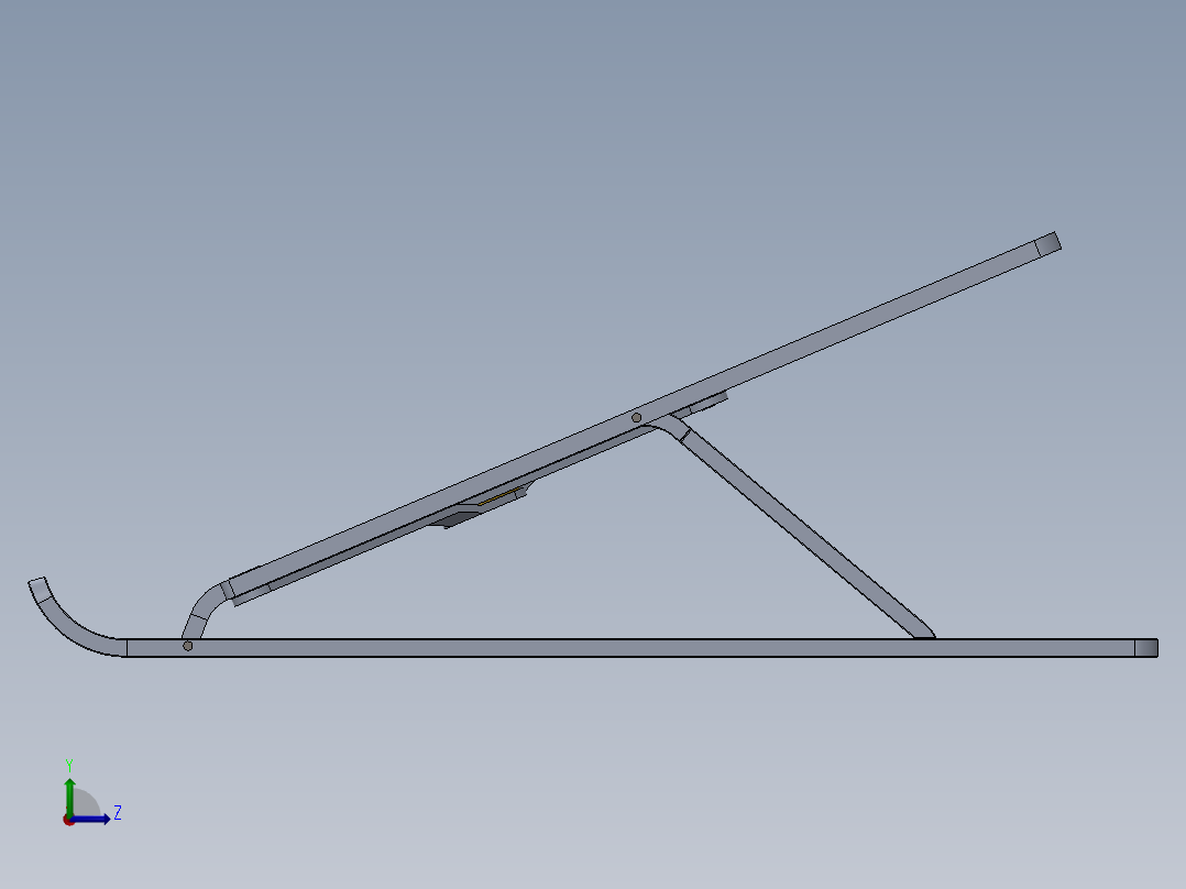 笔记本电脑支架左视图
