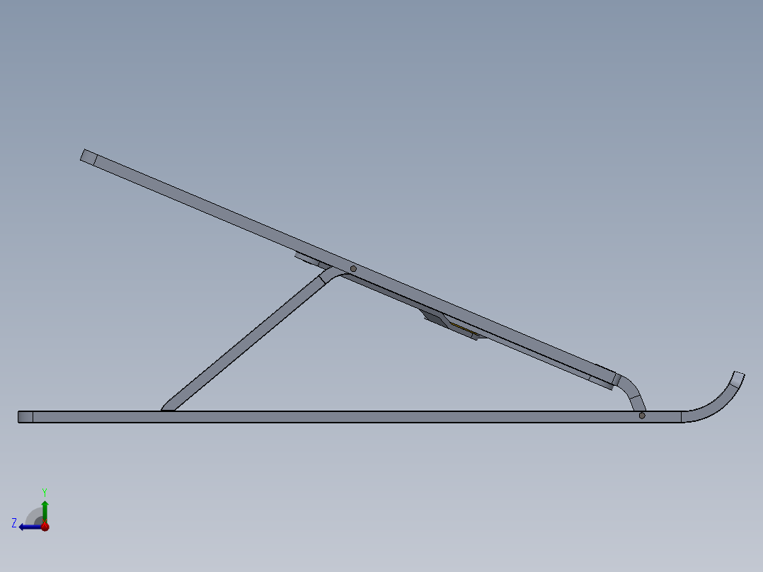 笔记本电脑支架右视图
