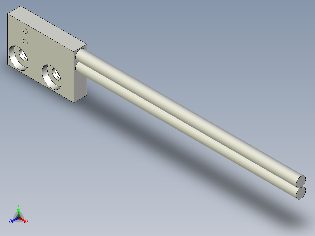 支架光纤_漫反射型FR-W17正等轴测图