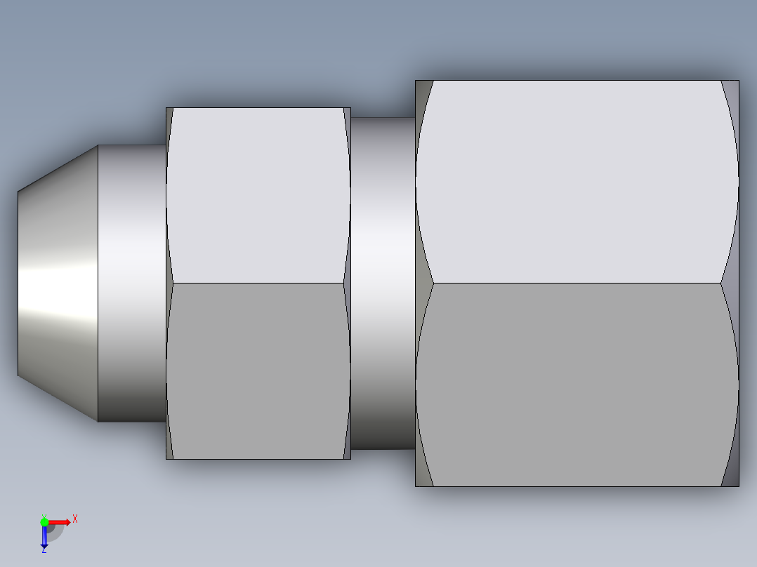卡套式工业通用硬管接头EO_Weld_connector_AS10S俯视图