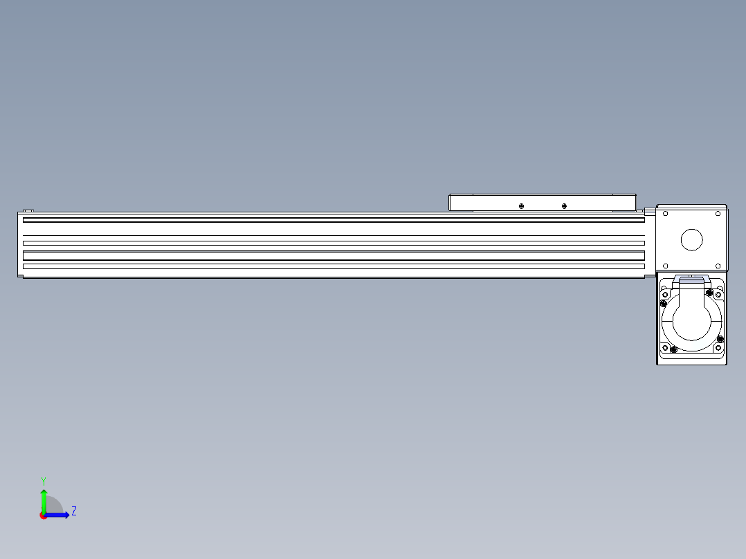 同步带全封闭直线模组TPA-HCB-120D-90-L350-RP-Y-P40-N3左视图