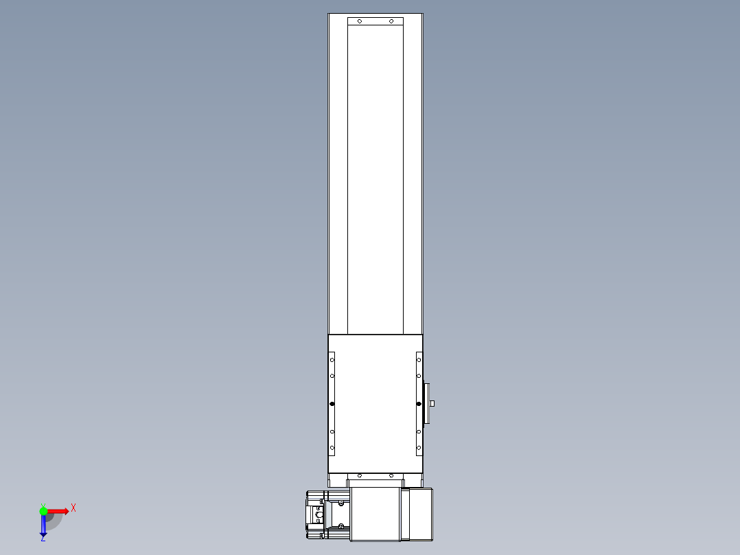 同步带全封闭直线模组TPA-HCB-120D-90-L350-RP-Y-P40-N3俯视图