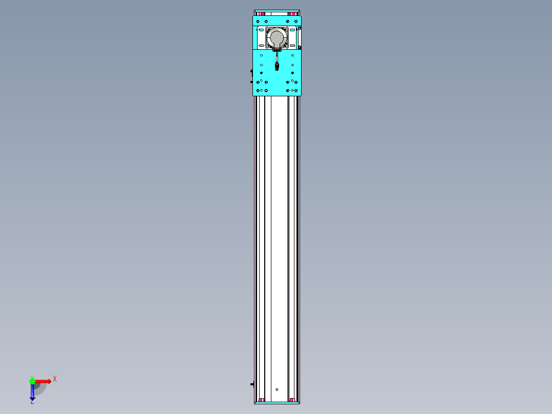 东锦齿条传动DH175G-L167-S1150-BU-减速机+750W俯视图
