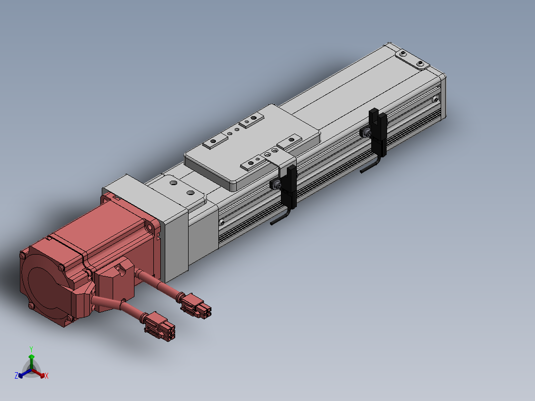 精密模组MY60-T10-100L-BC-P20B-C4-C正等轴测图
