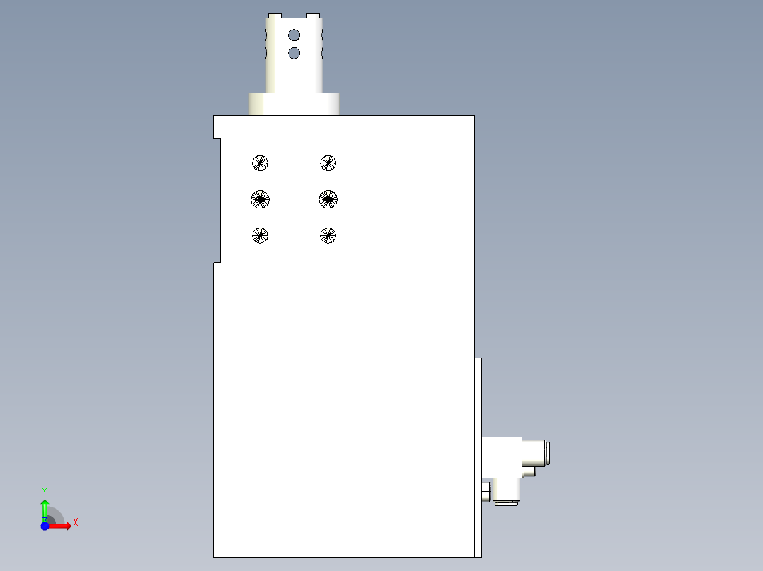 德克斯TUNKERS气缸数模SZV_1_40_B_T12_TUENKERS前视图