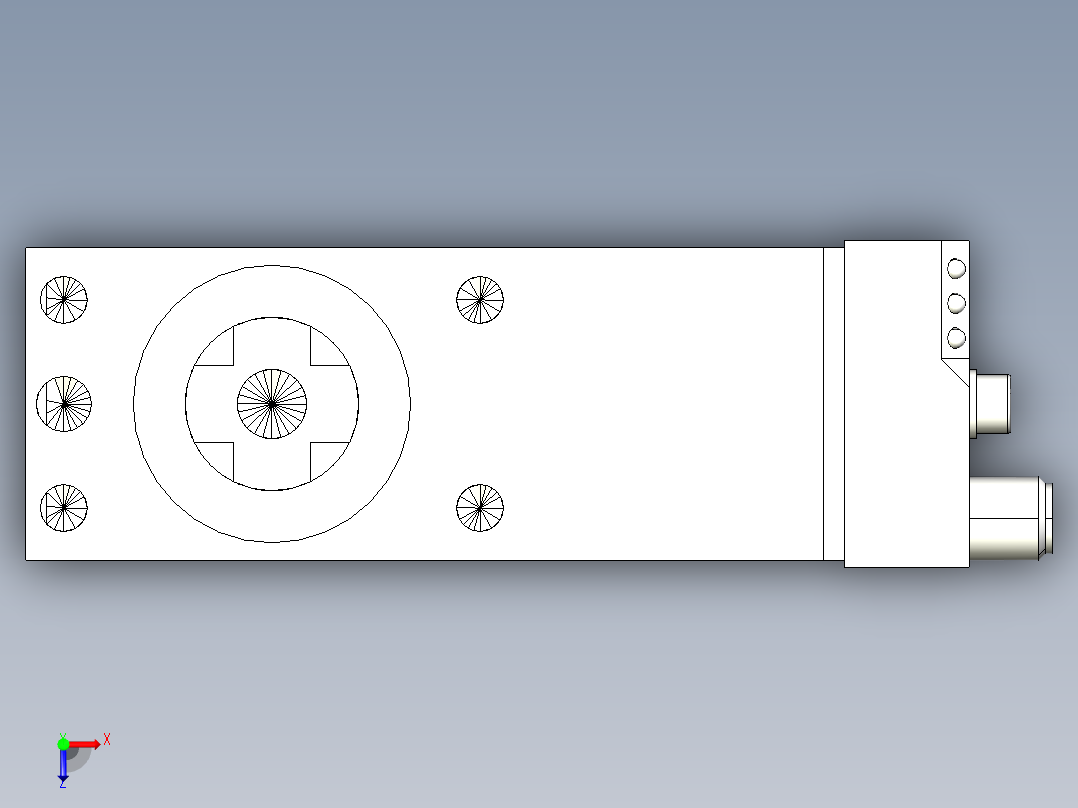德克斯TUNKERS气缸数模SZV_1_40_B_T12_TUENKERS俯视图