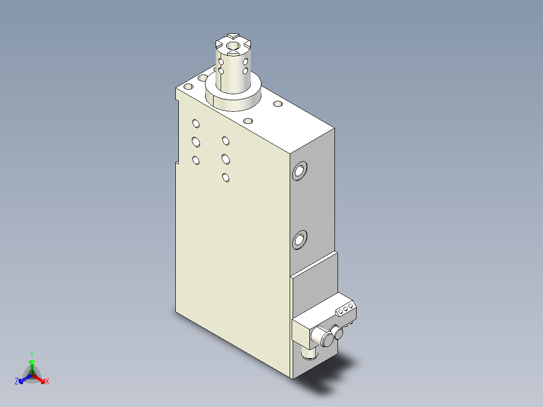 德克斯TUNKERS气缸数模SZV_1_40_B_T12_TUENKERS正等轴测图