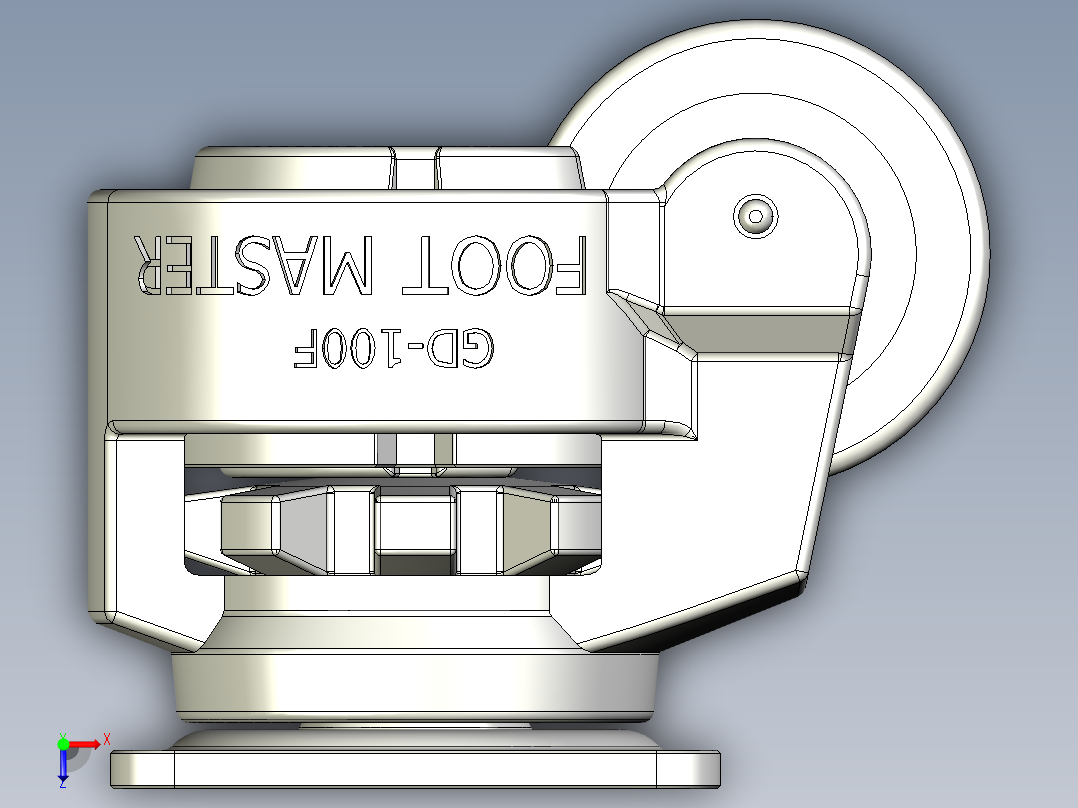 GD-F系列福马脚轮俯视图