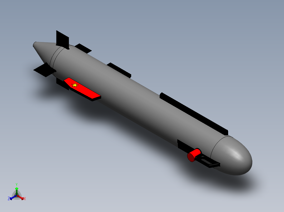 无人水下航行器（AUV）-2--sw正等轴测图